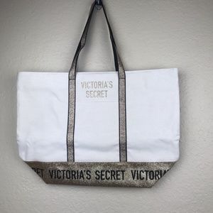 Victoria’s Secret Gold Sparkly Tote Bag